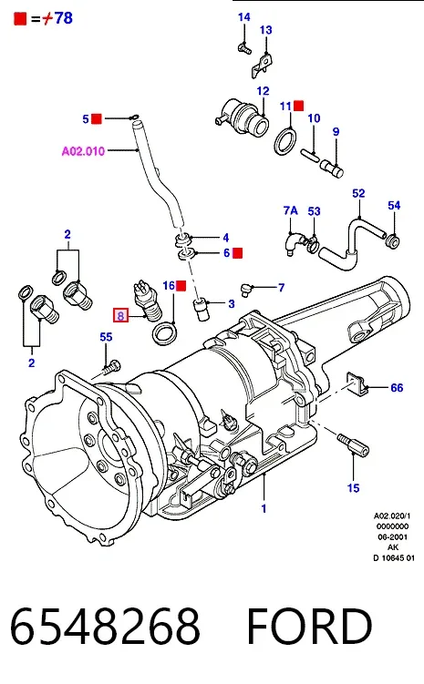 Sensor de marcha atrás Ford Escort '81 EXPRESS