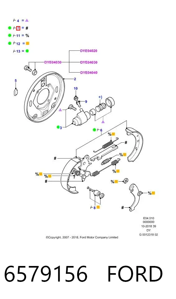 Kit de reparación del mecanismo de ajuste automático de zapatas de freno Ford Transit IV