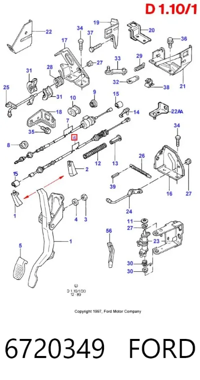 Cable del acelerador FORD 6720349