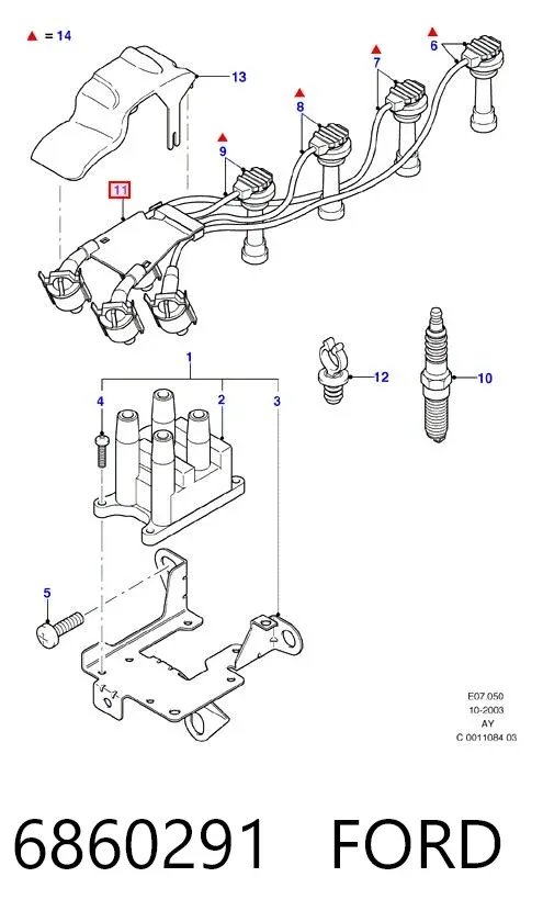 Bobina 6860291 Ford