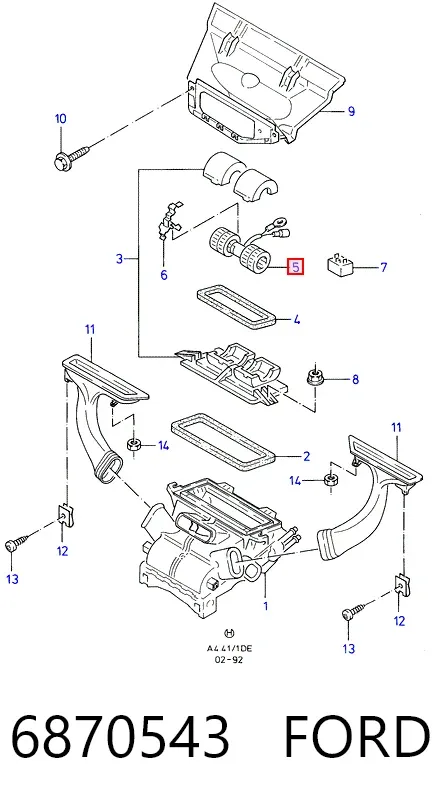 Ventilador habitáculo 6870543 Ford