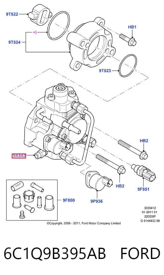 Bomba inyectora 6C1Q9B395AB Ford