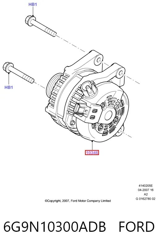 Alternador 6G9N10300ADB Ford