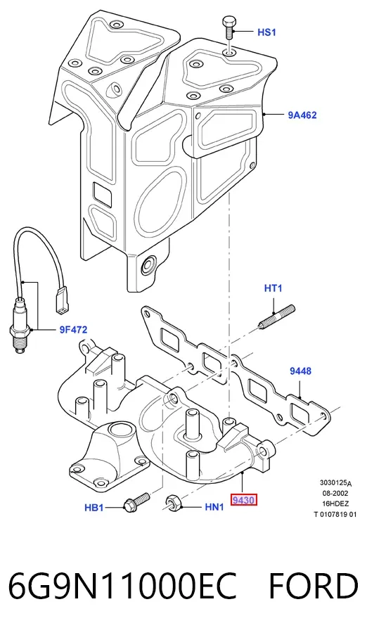 Motor de arranque 6G9N11000EC Ford