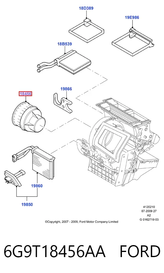 Ventilador habitáculo 6G9T18456AA Ford