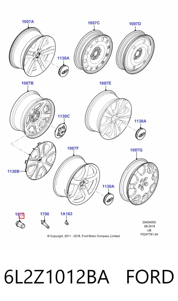 Tuercas de rueda Ford Explorer U5