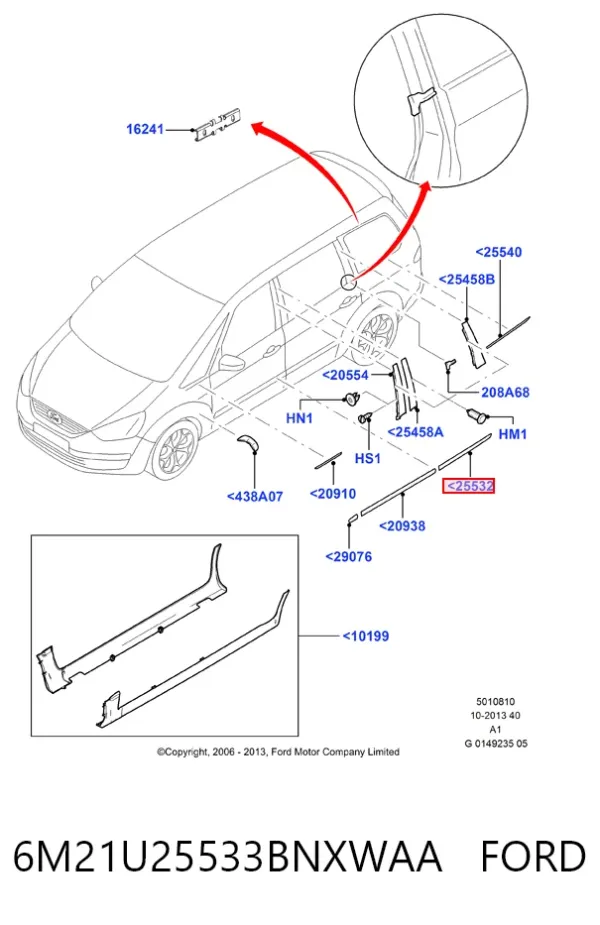 Amortiguador 6M21U25533BNXWAA Ford