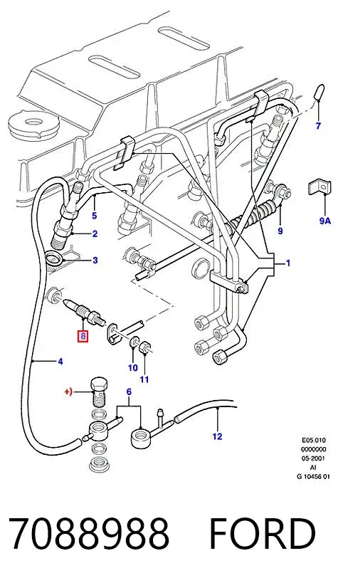 Bujía de precalentamiento 7088988 Ford
