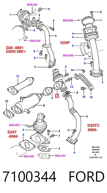 Válvula EGR 7100344 Ford