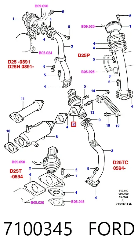 Válvula EGR 7100345 Ford