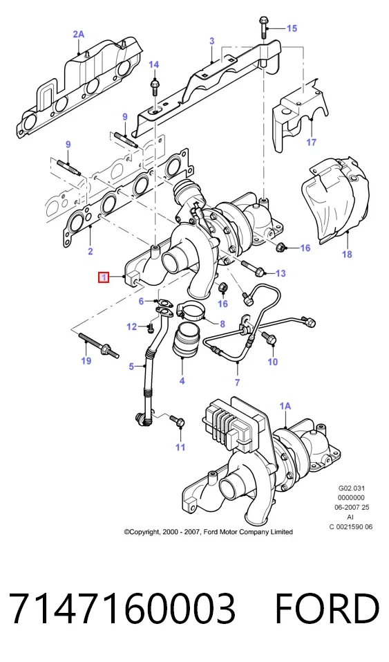 Turbocompresor 7147160003 Ford