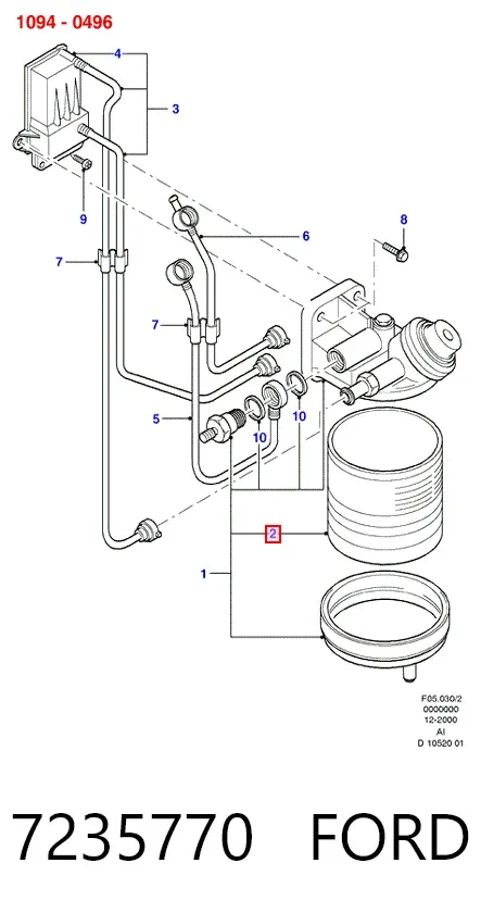 Filtro de combustible 7235770 Ford