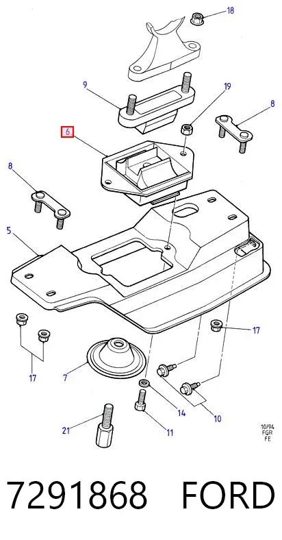 Soporte de motor delantero 7291868 Ford