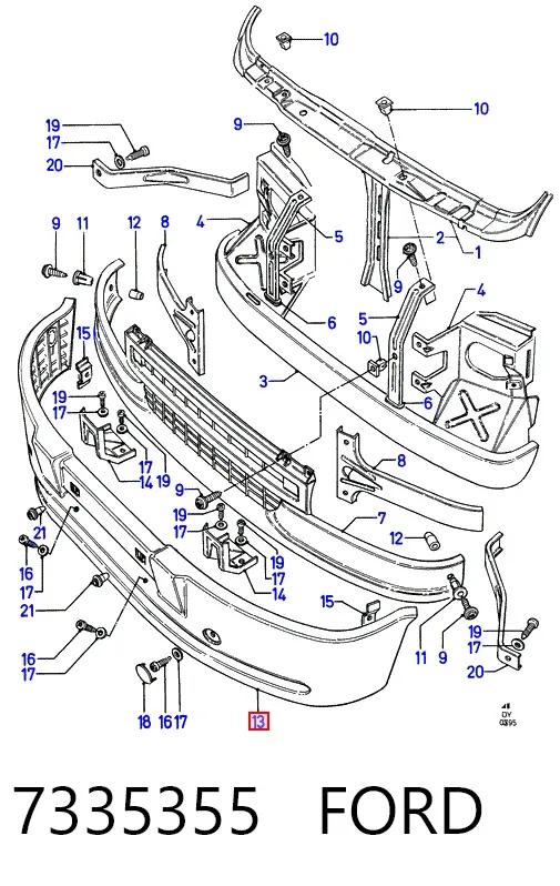 Paragolpes 7335355 Ford