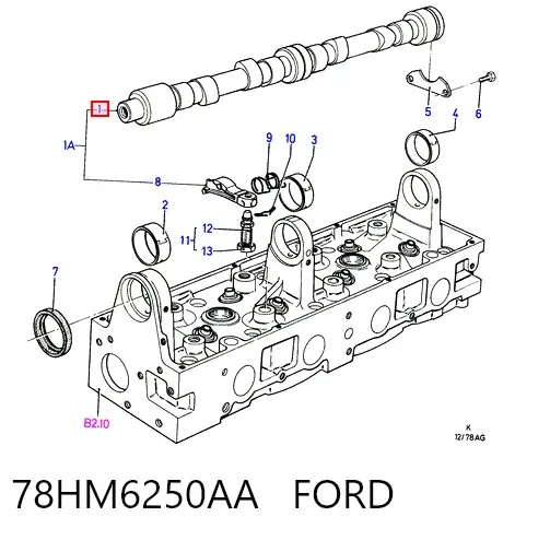 Árboles de levas 78HM6250AA Ford