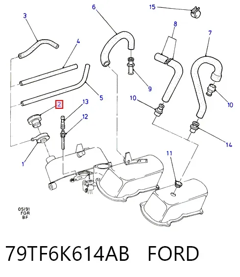 Tapa de aceite de motor 79TF6K614AB Ford