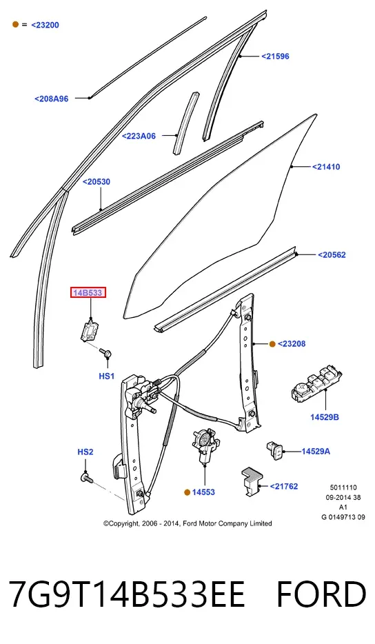  7G9T14B533EE Ford