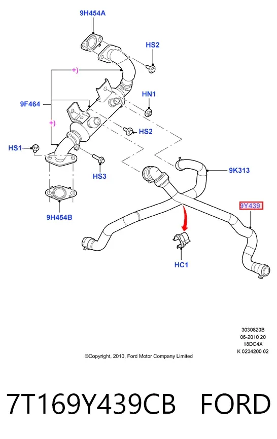  7T169Y439CB Ford