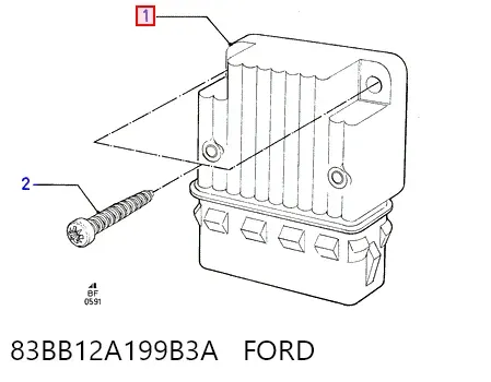 Modulo de encendido 83BB12A199B3A Ford