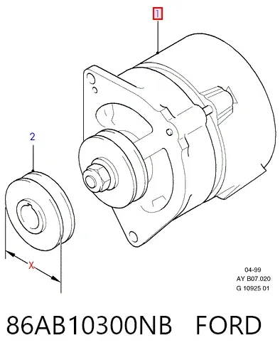 Alternador 86AB10300NB Ford