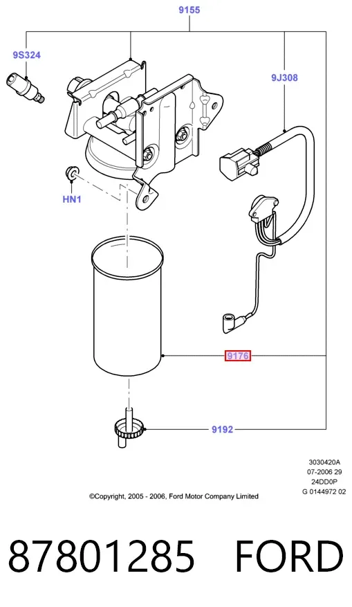 Filtro de combustible 87801285 Ford