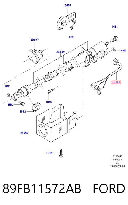 Conmutador de arranque 89FB11572AB Ford