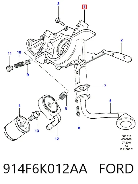 Bomba De Aceite 914F6K012AA Ford