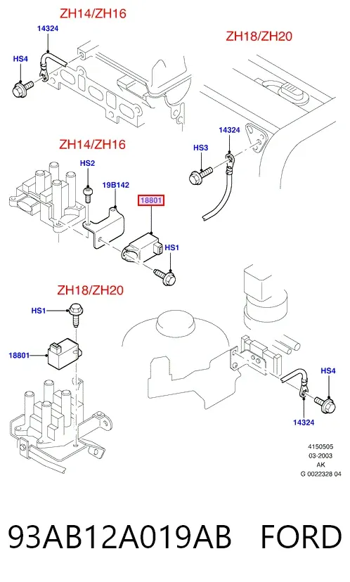  93AB12A019AB Ford