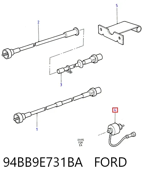 Sensor de velocidad 94BB9E731BA Ford
