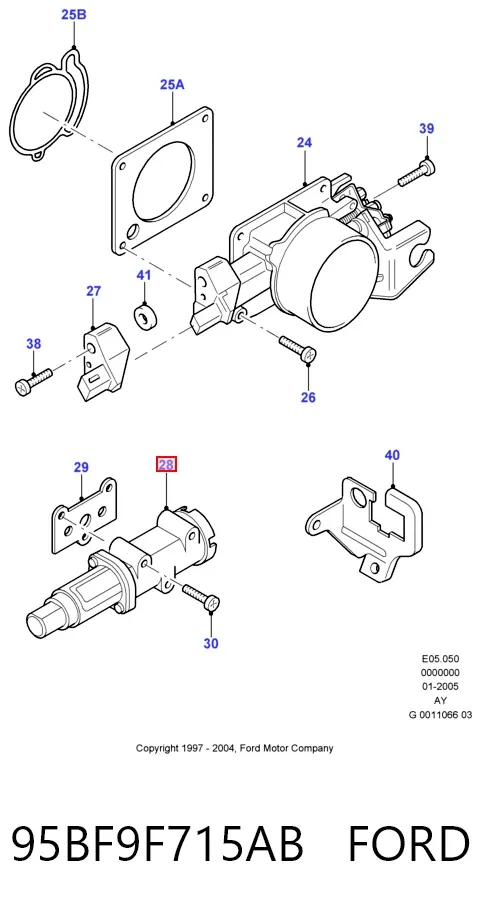 Válvula IAC 95BF9F715AB Ford