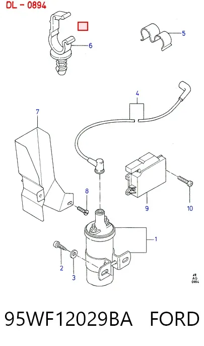 Bobina 95WF12029BA Ford