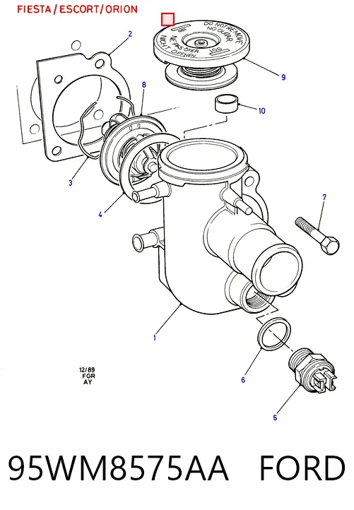 Termostato 95WM8575AA Ford