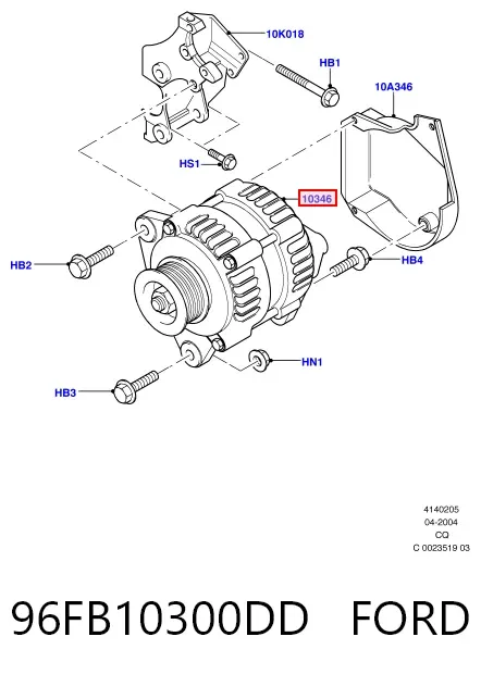 Alternador 96FB10300DD Ford