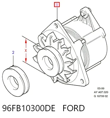 Alternador 96FB10300DE Ford