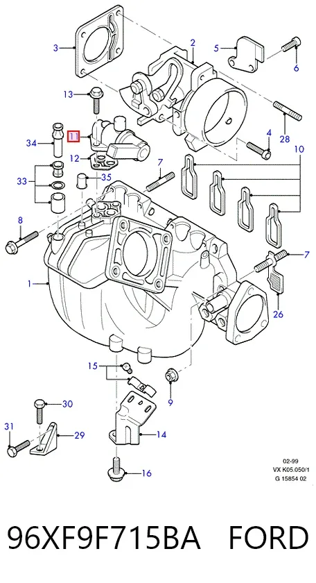 Válvula IAC 96XF9F715BA Ford