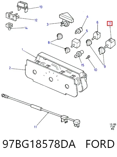 Unidad de control aire acondicionado 97BG18578DA Ford