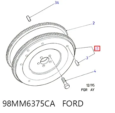Volante motor 98MM6375CA Ford