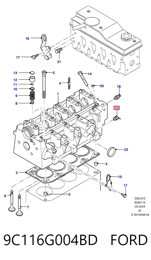 Sensor de temperatura 9C116G004BD Ford