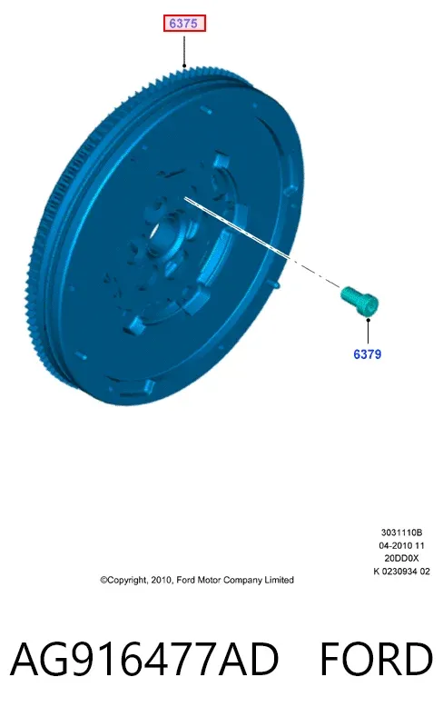 Volante motor AG916477AD Ford