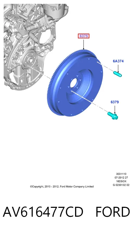 Volante motor AV616477CD Ford