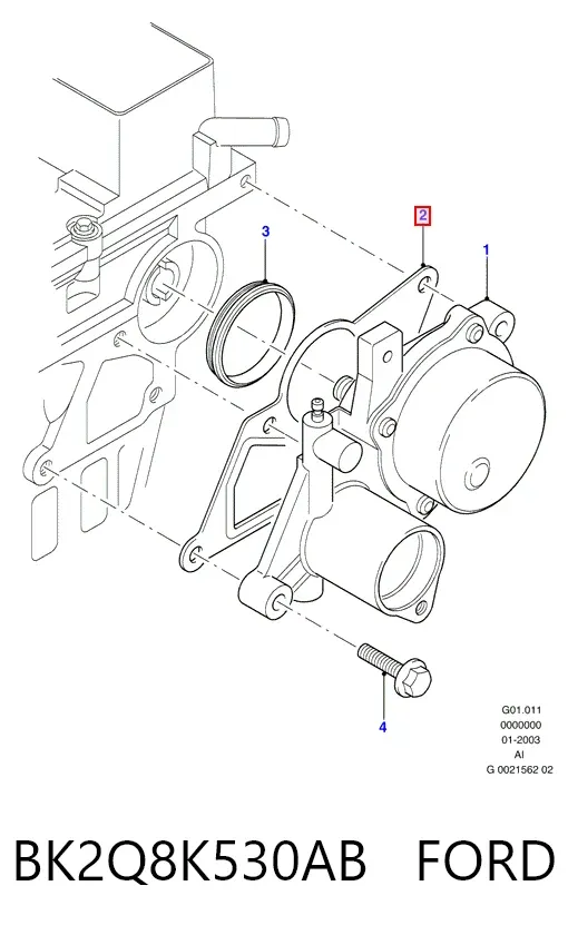 Junta de la bomba de vacío BK2Q8K530AB Ford