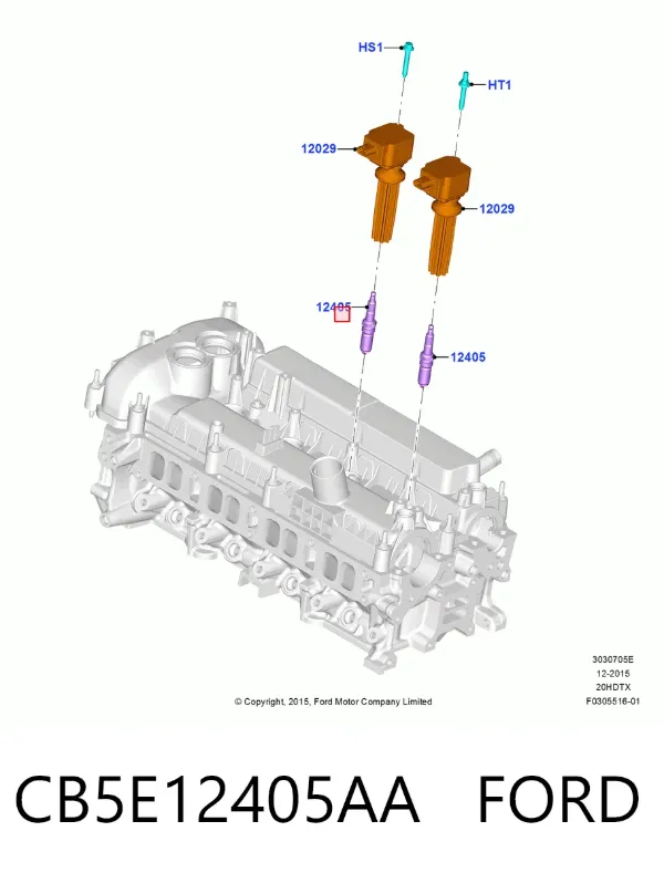 Bujía CB5E12405AA Ford
