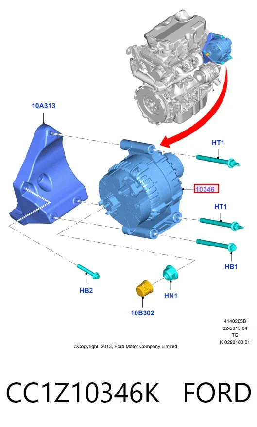 Alternador CC1Z10346K Ford