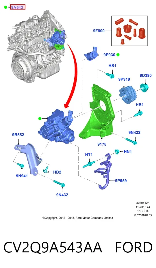 Bomba inyectora CV2Q9A543AA Ford