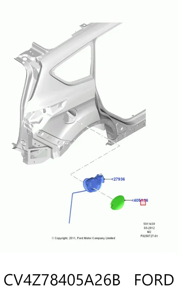Tapa exterior de la gasolina Ford Escape II