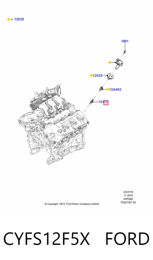 Bujía CYFS12F5X Ford