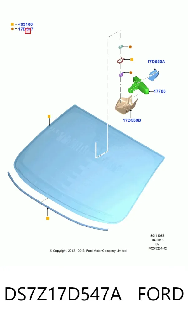Sensor de lluvia DS7Z17D547A Ford