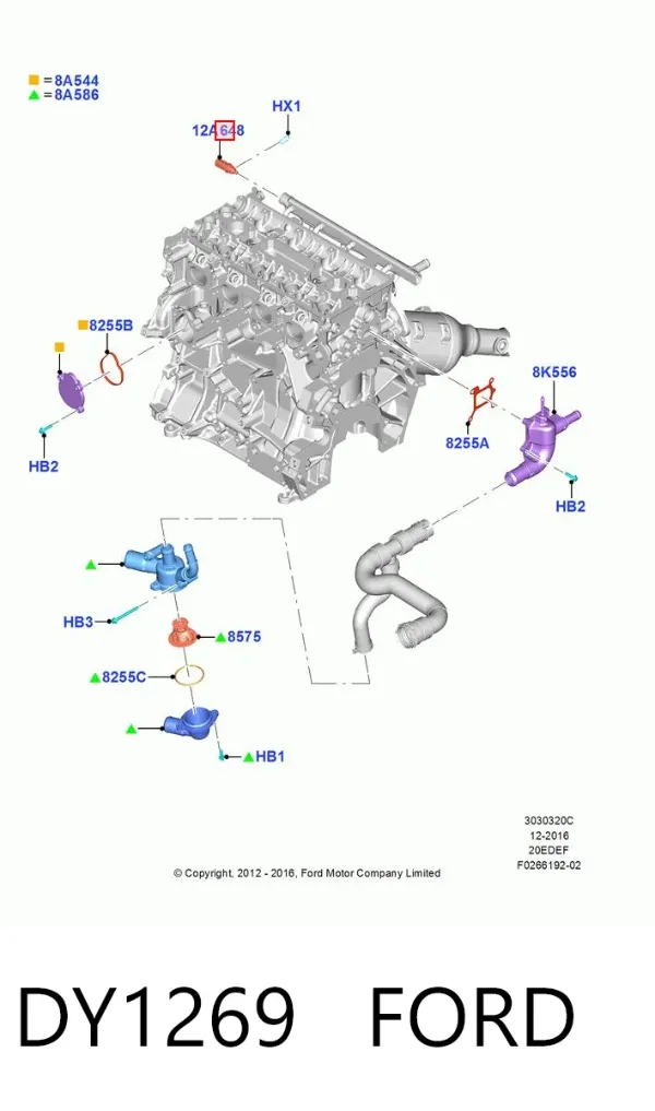 Sensor de temperatura DY1269 Ford