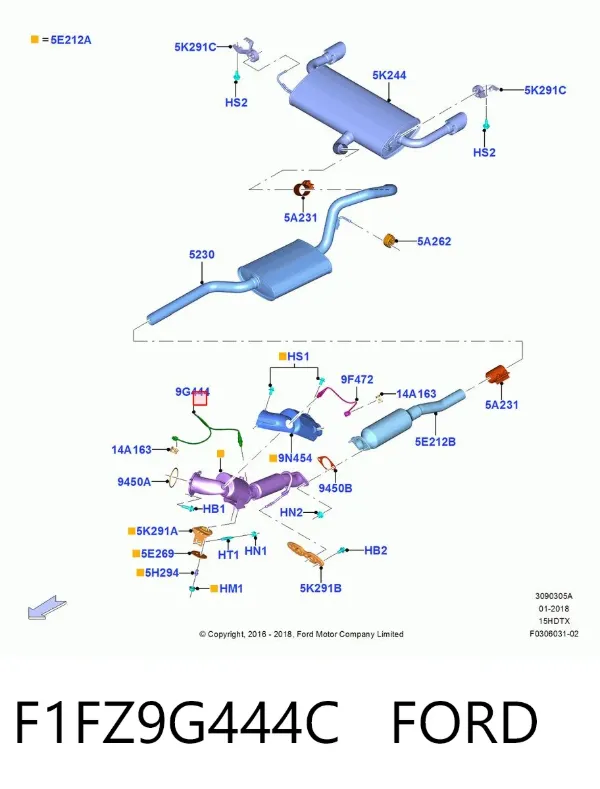 Sonda lambda F1FZ9G444C Ford