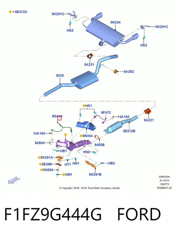 Sonda lambda F1FZ9G444G Ford